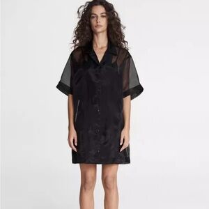 Rag and bone sheer black dress